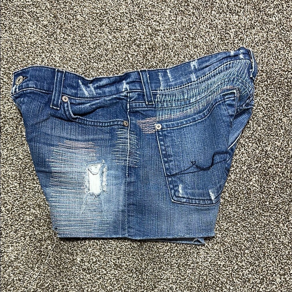 7 for all mankind Denim Distressed Women's Shorts size 27 - Picture 10 of 14